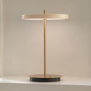 UMAGE LED επαναφορτιζόμενο επιτραπέζιο φωτιστικό Asteria Move μαργαριταρένιο, ρυθμιζόμενος, Χρυσό / Ορείχαλκου, Σαλόνι / τραπεζαρία, Μέταλλο, σχεδιασμός