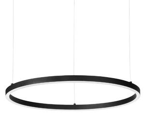 IDEAL LUX Ideal Lux LED κρεμαστή λάμπα Oracle Slim Ø 70 cm μαύρη 3.000 K, Μαύρο, Σαλόνι / τραπεζαρία, Μέταλλο, σύγχρονο