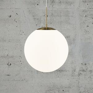 Nordlux Grant κρεμαστό φωτιστικό από ορείχαλκο με γυάλινη σφαίρα Ø 35cm, ρυθμιζόμενος, Λευκό, Σαλόνι / τραπεζαρία, Γυαλί