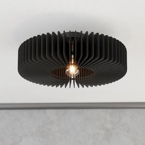 EGLO Φωτιστικό οροφής Palombaia, μαύρο, Ø 50 cm, ατσάλι/ξύλο, E27, ρυθμιζόμενος, Μαύρο, Μέταλλο