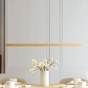 Lucande Smart LED κρεμαστό φωτιστικό Mylosh, χρυσό, CCT, Tuya, ρυθμιζόμενος, Χρυσό / Ορείχαλκου, Σαλόνι / τραπεζαρία, Αλουμίνιο, σύγχρονο