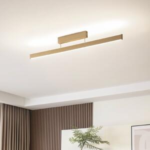 Lucande Smart LED φωτιστικό οροφής Mylosh, χρυσό, CCT, Tuya, ρυθμιζόμενος, Χρυσό / Ορείχαλκου, Σαλόνι / τραπεζαρία, Αλουμίνιο, σύγχρονο