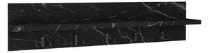 Κρεμάστρα Τοίχου Kery 0212604 80x11x18cm Black Marble Effect