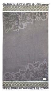 Πετσέτα Θαλάσσης Birdie Dark Grey White Fabric