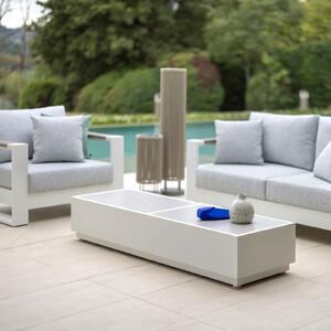 Les Jardins LED ηλιακό φως εδάφους Rop&Strip ύψος 120cm, 3.000 K, 500 lm, ρυθμιζόμενος, Καφέ / Σκουριάς, Αλουμίνιο, σύγχρονο
