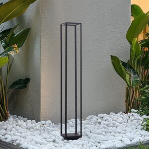 Lucande Φωτιστικό μονοπατιών LED Thorvid, ύψος 120 cm, μαύρο, Μαύρο, Αλουμίνιο, σύγχρονο