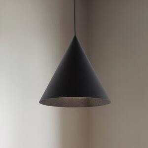 TK Lighting Cono κρεμαστό φωτιστικό, μονόφωτο, Ø 25 cm, μαύρο, ρυθμιζόμενος, Μαύρο, Σαλόνι / τραπεζαρία, Μέταλλο, σύγχρονο