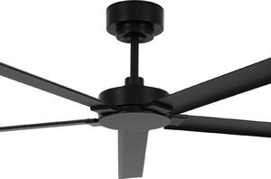 Beacon Lighting Ανεμιστήρας οροφής Monza μαύρος DC αθόρυβος Ø 152 cm IP55, Μαύρο, Σαλόνι / τραπεζαρία, Αλουμίνιο, σύγχρονο