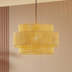 Lindby κρεμαστό φωτιστικό Anuva, φυσικό, χαρτί, Ø 45 cm, ρυθμιζόμενος, Μπεζ, Σαλόνι / τραπεζαρία, Χαρτί / χαρτόνι, Εξοχική κατοικία / Ρουστίκ