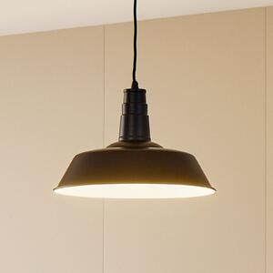 Lindby κρεμαστό φωτιστικό Laylan, μαύρο/λευκό, Ø 36 cm, μέταλλο, ρυθμιζόμενος, Μαύρο, Σαλόνι / τραπεζαρία, Μέταλλο, σύγχρονο