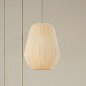 Lindby κρεμαστό φωτιστικό Helin, μπεζ, Ø 30 cm, ύφασμα, ρυθμιζόμενος, Μπεζ, Σαλόνι / τραπεζαρία, Ύφασμα / Κλωστοϋφαντουργία, σύγχρονο