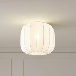 Lindby Helin φωτιστικό οροφής, λευκό, ύφασμα, Ø 35 cm, ρυθμιζόμενος, Λευκό, Σαλόνι / τραπεζαρία, Ύφασμα / Κλωστοϋφαντουργία, Σκανδιναβικό