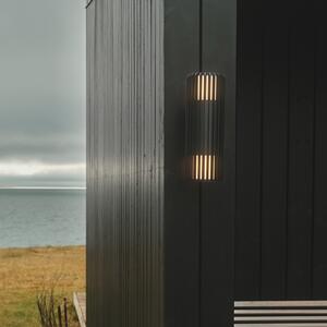 Nordlux Εξωτερικός φωτισμός τοίχου Aludra Double Seaside, αλουμίνιο, μαύρο, 2 φτερά., ρυθμιζόμενος, Μαύρο, Αλουμίνιο