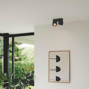 Nordlux Downlight Pitcher, GU10, δύο φλόγες, μέταλλο, μαύρο, ρυθμιζόμενος, Μαύρο, Σαλόνι / τραπεζαρία, Μέταλλο, σύγχρονο
