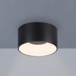 JUST LIGHT. GmbH Φωτιστικό οροφής LED Tanika μαύρο, Ø16cm, dimmable, ρυθμιζόμενος, Μαύρο, Σαλόνι / τραπεζαρία, Πλαστικό, σύγχρονο
