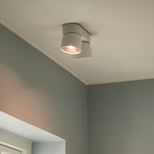 Nordlux Downlight Pitcher, GU10, δύο φλόγες, μέταλλο, λευκό, ρυθμιζόμενος, Λευκό, Σαλόνι / τραπεζαρία, Μέταλλο, σύγχρονο