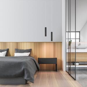 JUST LIGHT. GmbH LED-Ακίνητη κρεμαστή λάμπα Attach, μαύρη, σίδερο, ρυθμιζόμενος, Μαύρο, Σαλόνι / τραπεζαρία, Μέταλλο, σύγχρονο