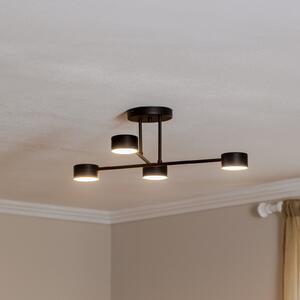 EMIBIG LIGHTING Φωτιστικό οροφής Modus 4, χάλυβας, τετραπλό, GX53, μαύρο, ρυθμιζόμενος, Μαύρο, Σαλόνι / τραπεζαρία, Μέταλλο, σύγχρονο