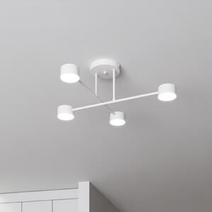 EMIBIG LIGHTING Φωτιστικό οροφής Modus 4, χάλυβας, τετραπλό, GX53, λευκό, ρυθμιζόμενος, Λευκό, Σαλόνι / τραπεζαρία, Μέταλλο, σύγχρονο