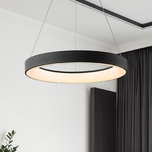 Mantra Iluminación Κρεμαστό φωτιστικό LED Niseko II, τηλεχειριστήριο, Ø 38 cm, μαύρο, ρυθμιζόμενος, Μαύρο, Σαλόνι / τραπεζαρία, Αλουμίνιο, σύγχρονο