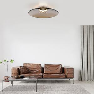 PURE Φωτιστικό οροφής LED Moon, μπρονζέ, Ø 50 cm, γυαλί/αλουμίνιο, ρυθμιζόμενος, Μπρούτζινο / Αντικέ ορείχαλκου, Σαλόνι / τραπεζαρία, Γυαλί, σύγχρονο