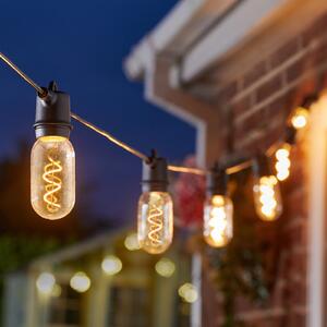 SMART GARDEN Φωτιστική αλυσίδα LED με ηλιακή τροφοδοσία Vintage 365, 8 λαμπτήρες, γυαλί, IP44, Διαφανές, Γυαλί
