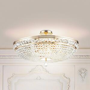 Maytoni φωτιστικό οροφής Ottilia, Ø 65 cm, χρυσό χρώμα, κρύσταλλο, ρυθμιζόμενος, Χρυσό / Ορείχαλκου, Σαλόνι / τραπεζαρία, Μέταλλο, Αντίκα