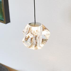 LOOM DESIGN LED κρεμαστό φωτιστικό Ice Ball, χρώμιο/καθαρό, Ø 10,5 cm, ρυθμιζόμενος, Μεταλλικό, Σαλόνι / τραπεζαρία, Μέταλλο, σύγχρονο, Σφαίρα