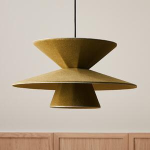 LOOM DESIGN LED κρεμαστό φωτιστικό Morphic, πράσινο, τσόχα, Ø 50 cm, ρυθμιζόμενος, Πράσινο, Σαλόνι / τραπεζαρία, Ύφασμα / Κλωστοϋφαντουργία, σύγχρονο