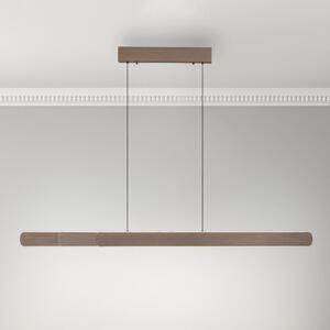 Paul Neuhaus LED κρεμαστό φωτιστικό Adriana, καφέ, μήκος 160 cm, ρυθμιζόμενος, Καφέ / Σκουριάς, Σαλόνι / τραπεζαρία, Αλουμίνιο, σύγχρονο