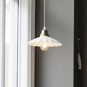 PR Home Κρεμαστό φωτιστικό Ester, υπόλευκο, Ø 24 cm, σιδερένιο βύσμα, Λευκό, Σαλόνι / τραπεζαρία, Μέταλλο, Vintage