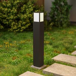 Deko-Light Facado II φως διαδρομής, ύψος 65 cm, γωνιακό, σκούρο γκρι/οπάλ, ρυθμιζόμενος, Γκρι, Αλουμίνιο