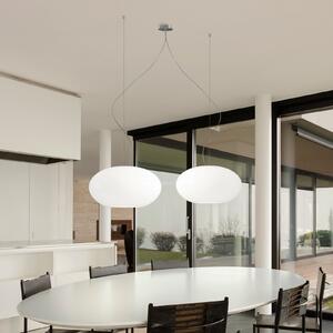 Casablanca Aih - Κρεμαστό φωτιστικό 2flg. λευκό ματ, ρυθμιζόμενος, Λευκό, Σαλόνι / τραπεζαρία, Γυαλί, σχεδιασμός