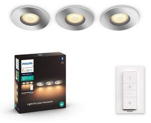 Philips - ΣΕΤ 3x LED Dimming φωτιστικά μπάνιου 1xGU10/5W/230V IP44 + RC