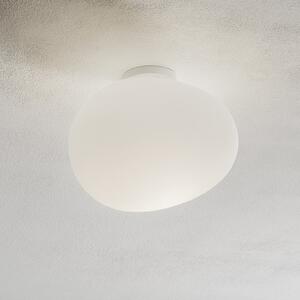Foscarini Gregg media Φωτιστικό οροφής από γυαλί, 27cm, ρυθμιζόμενος, Λευκό, Σαλόνι / τραπεζαρία, Γυαλί, σχεδιασμός