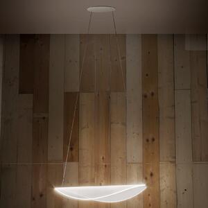 Stilnovo Κρεμαστό φωτιστικό LED Diphy, 76 cm, ρυθμιζόμενο DALI, ρυθμιζόμενος, Λευκό, Σαλόνι / τραπεζαρία, Μέταλλο, σύγχρονο