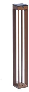 Les Jardins Borne LED ηλιακό φως με αισθητήρα, 90 cm, corten, ρυθμιζόμενος, Καφέ / Σκουριάς, Μέταλλο, σχεδιασμός, Εξωτερικό κολωνάκι / μονοπάτι