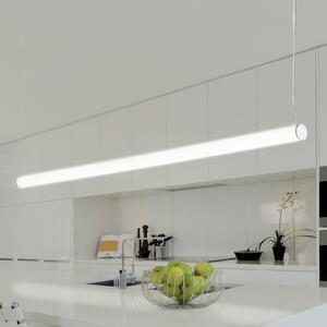 TECNICO by Sforzin Pirgos LED κρεμαστό φωτιστικό, μήκος 200 cm, με δυνατότητα ρύθμισης, λευκό, ρυθμιζόμενος, Λευκό, Σαλόνι / τραπεζαρία, Πλαστικό, σύγχρονο