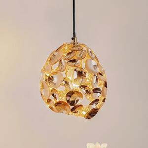 Schuller Valencia Narisa LED κρεμαστό φωτιστικό Ø 18 cm ροζ χρυσό/καφέ, Χρυσό / Ορείχαλκου, Σαλόνι / τραπεζαρία, Μέταλλο, σύγχρονο, Σφαίρα