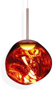 Tom Dixon LED κρεμαστή λάμπα Melt Mini, Ø 28 cm, χαλκός, ρυθμιζόμενος, Χαλκού, Σαλόνι / τραπεζαρία, Πλαστικό, σχεδιασμός