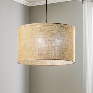 TK Lighting Κρεμαστό φωτιστικό Juta, μονόφωτο Ø 50 cm, ρυθμιζόμενος, Καφέ / Σκουριάς, Σαλόνι / τραπεζαρία, Ύφασμα / Κλωστοϋφαντουργία
