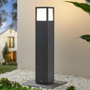 Lucande LED φως μονοπατιών Dewari, 65 cm, σκούρο γκρι, IP54, Γκρι, Αλουμίνιο, σύγχρονο