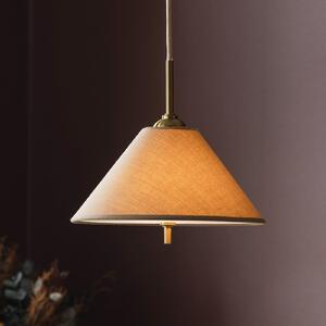 Globen Lighting Κρεμαστό φωτιστικό IRIS 25, καφέ μοκά, Ø 25 cm, ρυθμιζόμενος, Καφέ / Σκουριάς, Σαλόνι / τραπεζαρία, Ύφασμα / Κλωστοϋφαντουργία, Σκανδιναβικό