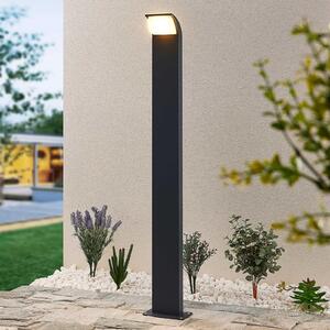 Lucande Φωτιστικό μονοπατιών LED Tinna, 100 cm, ανθρακί, IP65, Μαύρο, Αλουμίνιο, σύγχρονο