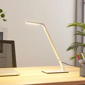 Lucande Resi - λαμπτήρας γραφείου LED με δυνατότητα ρύθμισης φωτισμού, ρυθμιζόμενος, Μεταλλικό, Μελέτη / Γραφείο, Αλουμίνιο, σύγχρονο