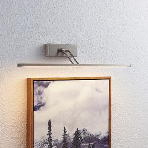 Lucande Thibaud LED φωτιστικό εικόνας, νικέλιο, 51,4 cm, Γκρι, Σαλόνι / τραπεζαρία, Μέταλλο, σύγχρονο