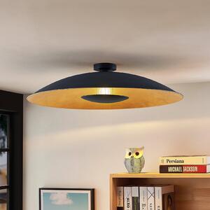 Lindby Φωτιστικό οροφής Narisara, Ø 80 cm, E27, μαύρο-χρυσό, ρυθμιζόμενος, Μαύρο, Σαλόνι / τραπεζαρία, Μέταλλο, σύγχρονο