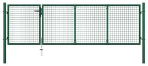 VidaXL Πόρτα Περίφραξης Κήπου Πράσινη 350 x 100 εκ. Ατσάλινη