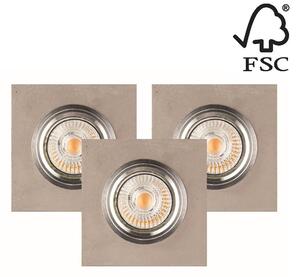 Spot-Light 2515336 - ΣΕΤ 3x Χωνευτό Φωτιστικό LED VITAR 1xGU10/5W/230V τσιμέντο