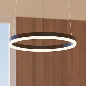 Arcchio Φωτιστικό οροφής LED Albiona, μαύρο, 1 δακτύλιος, Ø 40 cm, ρυθμιζόμενος, Μαύρο, Κουζίνα, Μέταλλο, σύγχρονο